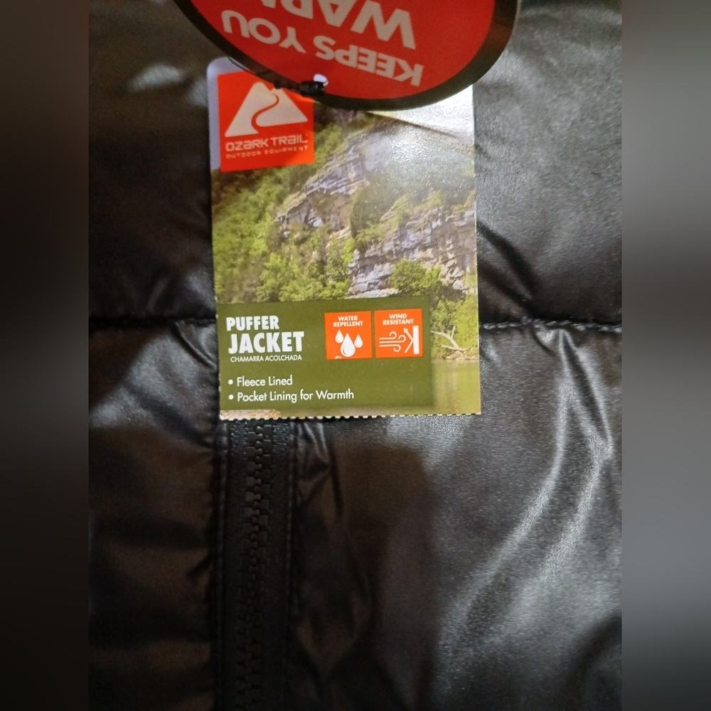 New Ozark Trail Black Girls 6X Puffer Cold Weather Coat Jacket - Picture 5 of 7
